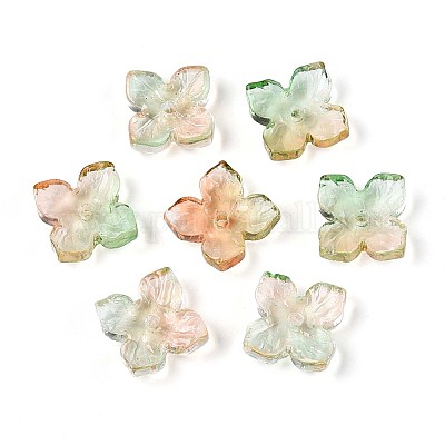 Расписные прозрачные стеклянные шапочки для запекания DGLA-N014-04D-1