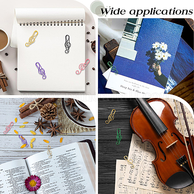 108шт. 6-х цветная металлическая скрепка AJEW-CP0008-64-1