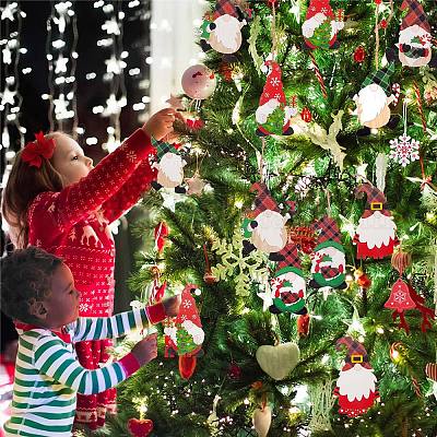 Набор рождественских деревянных подвесных украшений JX063A-1