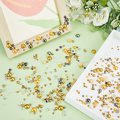 Кабошоны из смолы RESI-WH0029-14G-1