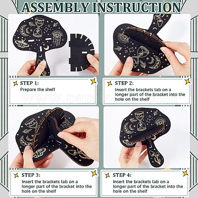 Держатели маятника для биолокации из древесины тополя AJEW-WH0377-020-1