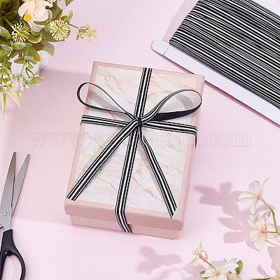 50 ярд репсовых лент с полосатым узором для упаковки подарков SRIB-HY0001-11-1