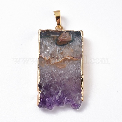 Подвески из натурального окрашенного аметиста G-I251-11G-1