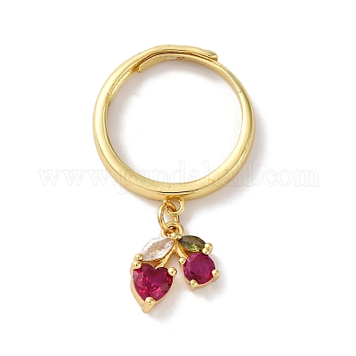 Открытые манжеты из латуни с микропаве и цирконием для женщин RJEW-U057-12B-G-1