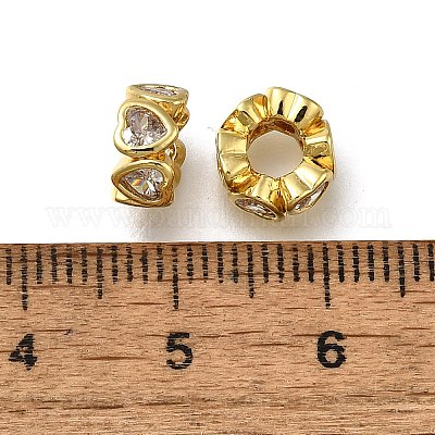 Латунь микропаве прозрачный кубический цирконий европейский бисер&nbsp;LS-ZIRC-I070-093G-1