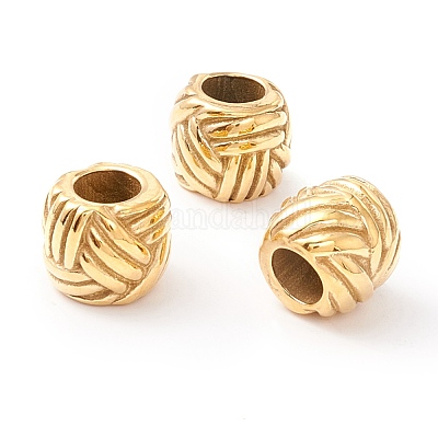 Ионное покрытие (IP) 304 нержавеющая сталь европейские бусины STAS-M298-01G-1