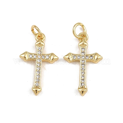 Латунные микро проложить кубического циркония подвески ZIRC-P060-21G-1-1