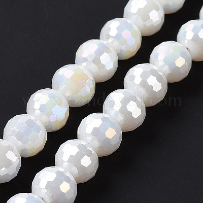 Стеклянные бусины с гальваническим покрытием  X-GLAA-E036-13E-1