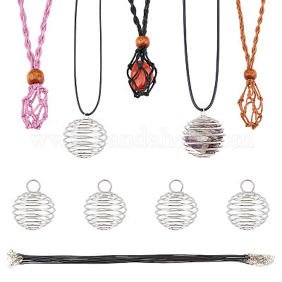 Gemstone Crystal Holder/ Case Necklace Without Stone - Spiral Circle
