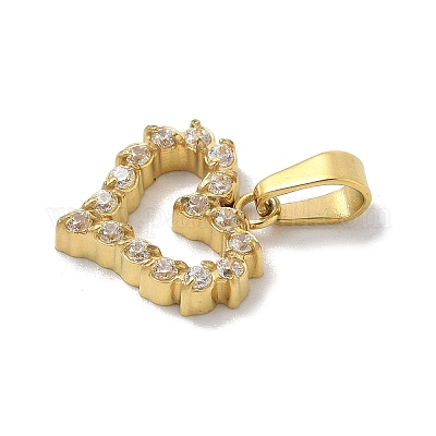 Ионное покрытие (ip) 304 нержавеющая сталь микропаве кубический цирконий подвески STAS-Z107-04G-07-1