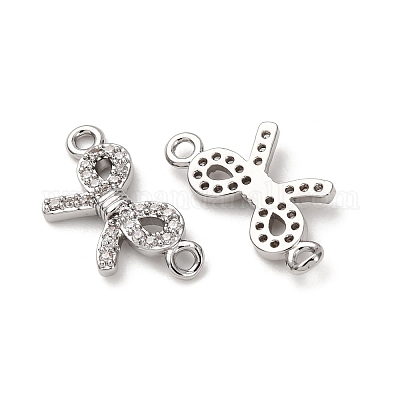 Латунные подвески из прозрачного кубического циркония ZIRC-L105-12P-1