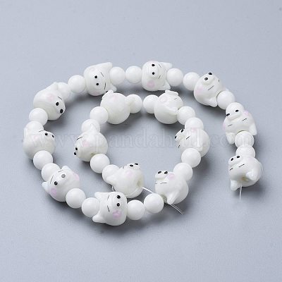 Бусы лэмпворк ручной работы PORC-K002-02D-1