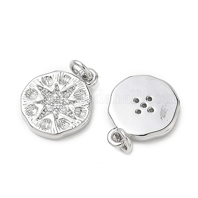 Pendentifs en laiton zircon cubique transparent en gros pour création de bijoux