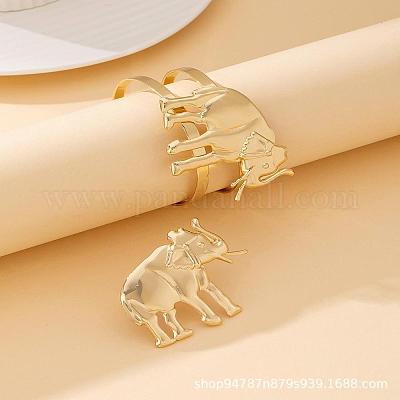 Наборы из браслетов и колец из сплава слона FS-WG5F2AC-01-1