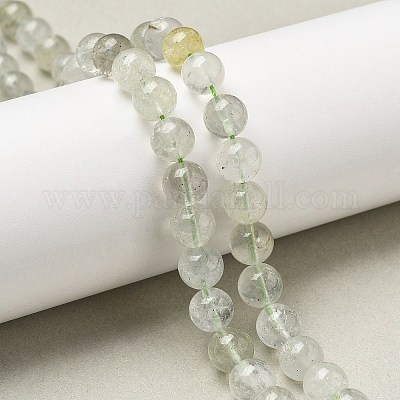 Нити бусин из натурального зеленого берилла G-F787-01-8mm-1