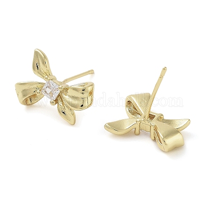 Серьги-гвоздики из циркония EJEW-K276-05G-1