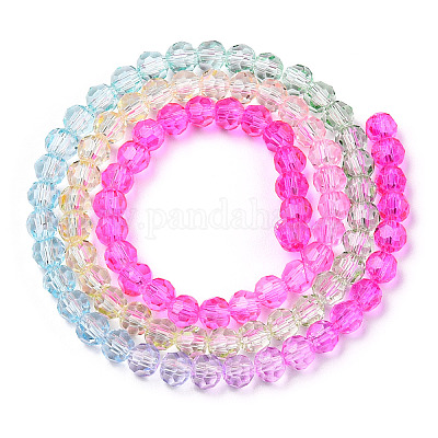 Прозрачные стеклянные бусины X-GLAA-E036-07R-1