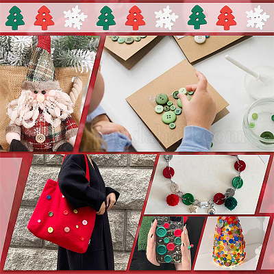 Деревянная пуговица рождественской темы WOOD-WH0347-14-1