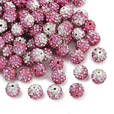 Двухцветный ручной полимерной глины дискотечный шар бисер RB-R041-03-1