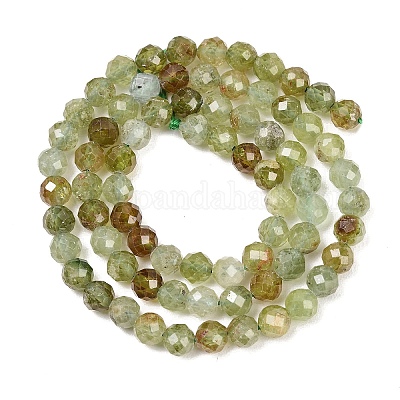 Естественный зеленый гранат бисер нитей&nbsp;G-B175-D12-5mm-1