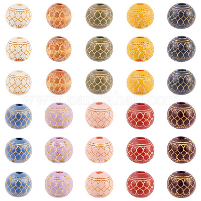 60 шт деревянные бусины WOOD-TA0002-79A-1