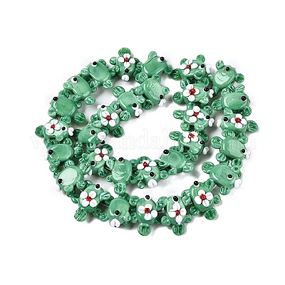 Нити бугорчатых бусин ручной работы в технике лэмпворк LAMP-T021-25F-1