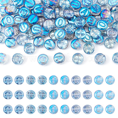 100 шт. 5 вида прозрачных гальванизированных стеклянных бусин с УФ-покрытием GLAA-TA0003-19A-1