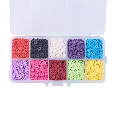 10 цвет бусин из полимерной глины ручной работы CLAY-JP0001-01-4mm-1