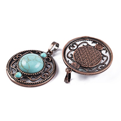 Синтетические бирюзовые подвески G-Q158-03-05-1