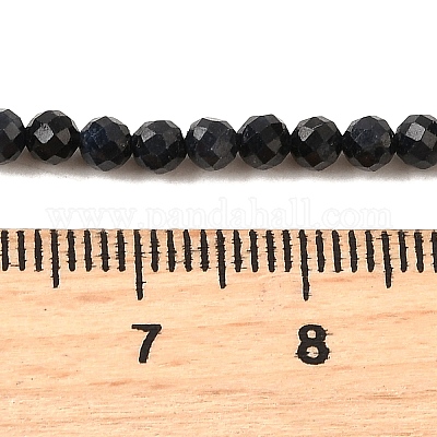 Бусины из натурального черного сапфира&nbsp;G-G259-D07-3mm-1