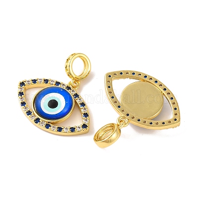 Подвеска из латуни с микропаве из кубического циркония KK-H486-20G-04-1