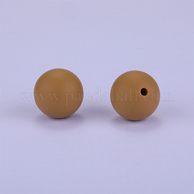 Круглые силиконовые фокусные бусины SI-JX0046A-51-1