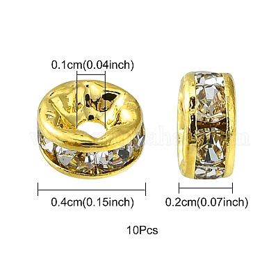 Латунные бусины разделители для поставки стразов&nbsp;RB-YW0001-04A-01G-1