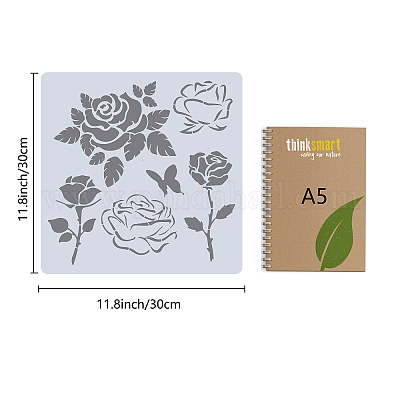 1pc Rose Flower Shaped Painting Stencil