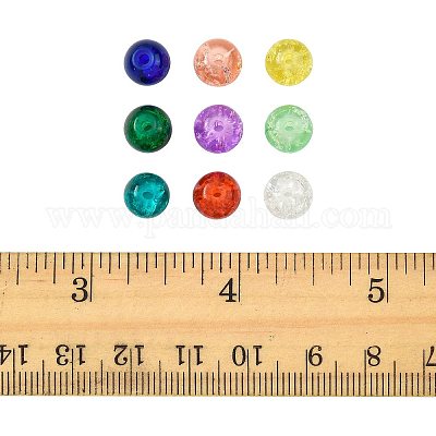 180шт. набор стеклянных бусин с эффектом кракле CCG-FS0001-03-1