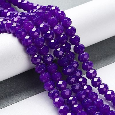 Запекание расписных стеклянных бусин с имитацией нефрита DGLA-A034-J10mm-A27-1