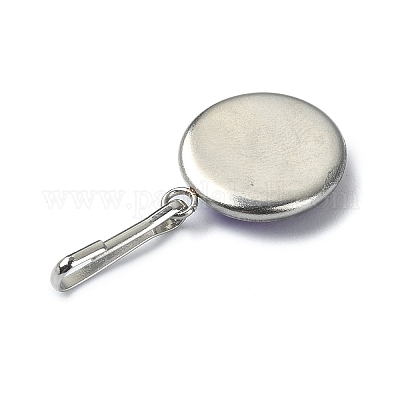 Плоский круглый брелок из смолы с рыбьей чешуей русалки HJEW-JM01279-04-1