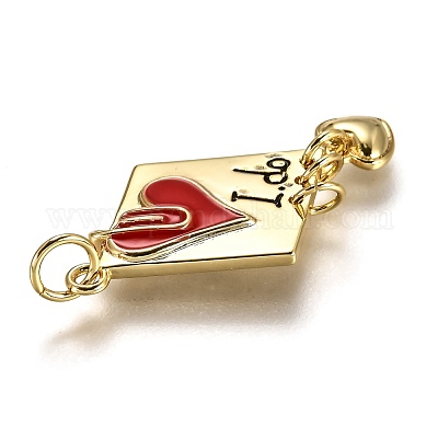 Латунь эмаль подвески KK-B026-14G-1