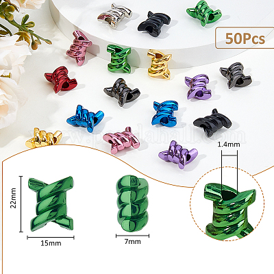 18 шт. 9-х цветные бусины из цинкового сплава FIND-FH0010-33-1