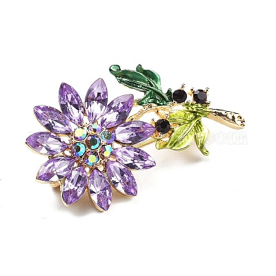 Булавки с эмалью подсолнечника JEWB-P046-02G-1