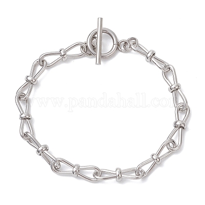 Браслеты-цепочки Infinity Link из нержавеющей стали 304 для женщин BJEW-JB12756-1