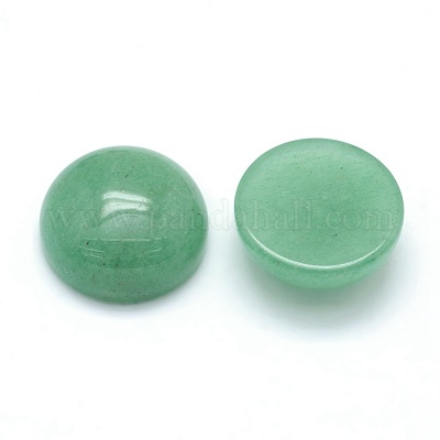 Естественный зеленый авантюрин кабошонов G-P393-R15-12mm-1