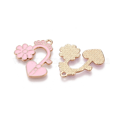 Подвески из сплава с эмалью на тему дня святого валентина ENAM-T020-50G-02-1