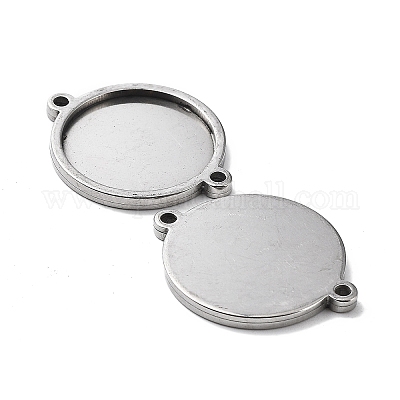 Оправы для кабошонов из нержавеющей стали 201 X-STAS-E197-01P-1