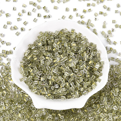 Прозрачные внутри цветные стеклянные бусины SEED-T007-13O-1