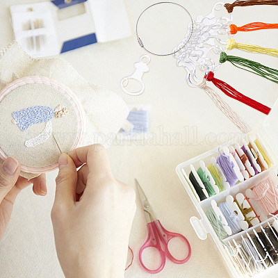 PandaHall Elite 30pcs Clear Acrylic Floss Bobbins, Embroidery