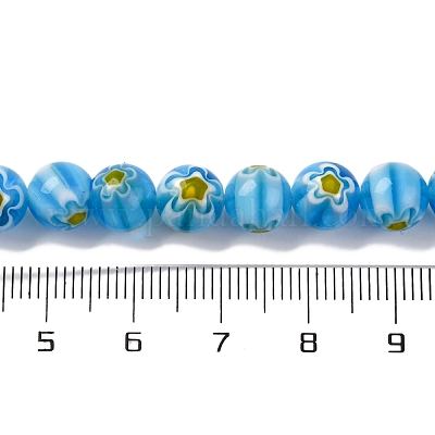 Ручной работы millefiori стеклянные бусины нитки LAMP-G164-05H-1