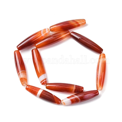 Натуральный полосатый агат / полосатые агатовые бусы G-Z113-A06-1