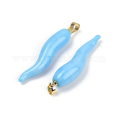 Лэмпворк ручной работы с латунными подвесками KK-Q095-02A-05-1