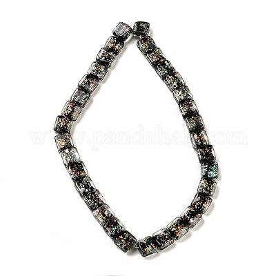 Нити стеклянных бусин из дихроичной фольги ручной работы DICH-U001-07H-1